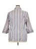 DCC Stripes Blue 3/4 Sleeve Blouse Size 2X - photo 2