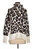 Alison Andrews Animal Print Ivory Turtleneck Sweater Size M - photo 1