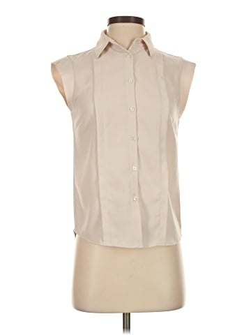 Argent Sleeveless Button-Down Shirt (view 1)