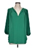 Pleione 100% Polyester Green 3/4 Sleeve Blouse Size L - photo 1