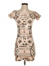 Forever 21 Graphic Tan Cocktail Dress Size S - photo 1