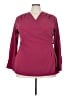 Universal Standard 100% Polyester Burgundy Long Sleeve Blouse Size 18 (M) - photo 1