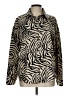 Shein 100% Polyester Animal Print Ivory Long Sleeve Blouse Size L - photo 1