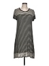 Exist Stripes Gray Casual Dress Size L - photo 1
