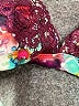 Unbranded Floral Burgundy Swimsuit Top One size - photo 3