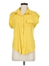 Shein 100% Polyester Yellow Short Sleeve Blouse Size L - photo 1