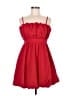 Thirty/Thirty 100% Polyester Solid Red Cocktail Dress Size M - photo 1