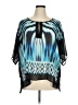 Bisou Bisou 100% Polyester Blue 3/4 Sleeve Blouse Size XL - photo 1