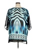 Bisou Bisou 100% Polyester Blue 3/4 Sleeve Blouse Size XL - photo 2