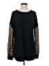 First Love Animal Print Black Sweatshirt Size M - photo 1