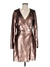 Vero Moda 100% Polyester Metallic Silver Cocktail Dress Size M - photo 1
