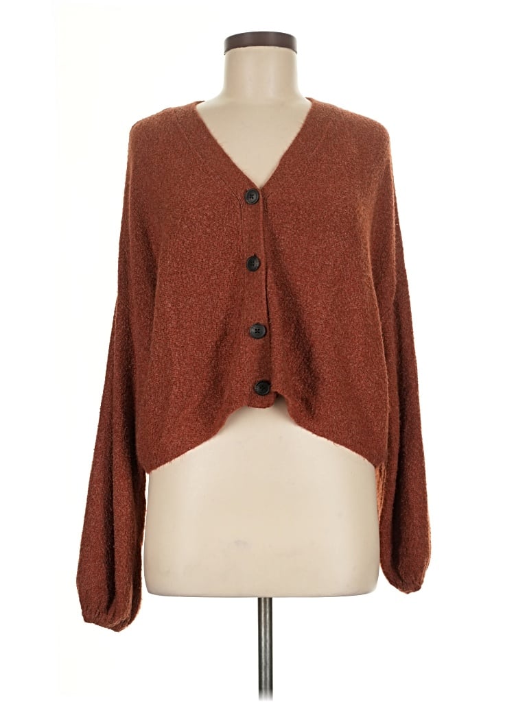 Pre-owned American Eagle Outfitters Cardigan Sweater In Brown