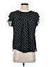 NY Invasion Polka Dots Black Short Sleeve Blouse Size M - photo 1