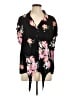Torrid 100% Rayon Floral Black 3/4 Sleeve Blouse Size 1X Plus (1) - photo 1