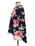 Victoria 100% Polyester Floral Blue Short Sleeve Blouse Size L - photo 5