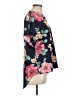 Victoria 100% Polyester Floral Blue Short Sleeve Blouse Size L - photo 4