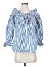 Mille 100% Cotton Blue 3/4 Sleeve Blouse Size S - photo 1
