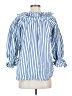 Mille 100% Cotton Blue 3/4 Sleeve Blouse Size S - photo 2