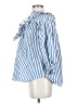 Mille 100% Cotton Blue 3/4 Sleeve Blouse Size S - photo 5
