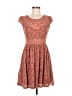 Mystic 100% Polyester Paisley Brown Casual Dress Size M - photo 1