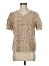 Shein Tan Short Sleeve Blouse Size M - photo 1