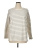 Per Se Sport 100% Cotton Stripes Ivory Pullover Sweater Size 1X - photo 1