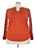 MIHOLL Orange Long Sleeve Blouse Size XXL - photo 1