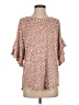 P & Rose Brown Pink Short Sleeve Blouse Size S - photo 1