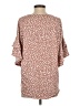 P & Rose Brown Pink Short Sleeve Blouse Size S - photo 2