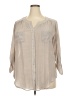 AGB Tan 3/4 Sleeve Blouse Size 2X - photo 1