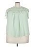 Torrid 100% Polyester Green Short Sleeve Blouse Size 2X Plus (2) - photo 1