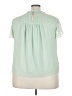 Torrid 100% Polyester Green Short Sleeve Blouse Size 2X Plus (2) - photo 2
