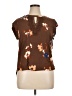 Daniel Rainn 100% Rayon Brown Short Sleeve Blouse Size XL (petite) - photo 1