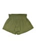Shein 100% Polyester Solid Green Shorts Size 4 - photo 1