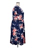 Unbranded Floral Blue Casual Dress Size XXL - photo 4