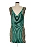 Obstinee 100% Polyester Graphic Teal Cocktail Dress Size 6 - photo 2