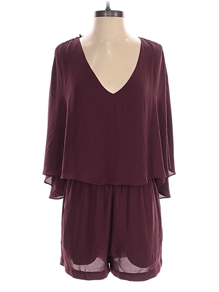 Pre-owned Bcbgmaxazria Romper In Burgundy