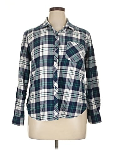 Faded Glory Long Sleeve Button-Down Shirt (view 1)