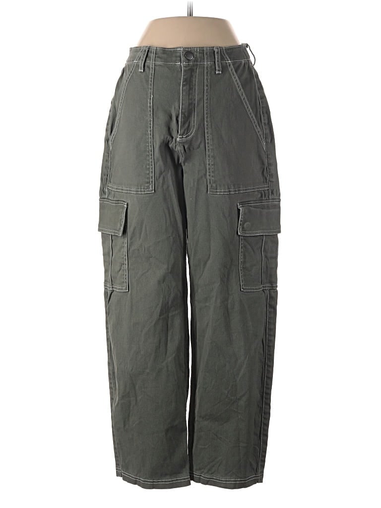 Pre-owned Hollister Cargo Pants In Green