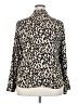 Halogen 100% Polyester Animal Print Ivory Long Sleeve Blouse Size XXL - photo 2