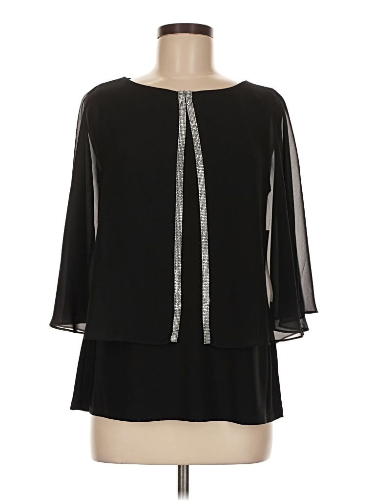 Msk 3/4 Sleeve Blouse In Black