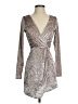 Emerald Sundae Metallic Silver Cocktail Dress Size S - photo 1
