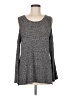 Indigo Rose Gray Long Sleeve Top Size M - photo 1