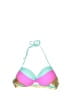 The Bikini Lab Color Block Green Swimsuit Top Size L - photo 1