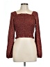 Shein 100% Polyester Burgundy Long Sleeve Blouse Size L - photo 1