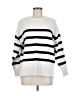 French Connection Stripes White Pullover Sweater Size L - photo 1