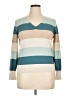 Ann Taylor LOFT Outlet Stripes Teal Pullover Sweater Size XL - photo 1