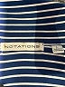 Notations Stripes Blue Long Sleeve Blouse Size L - photo 7