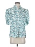 Finley 100% Cotton Blue Short Sleeve Blouse Size XS - photo 1