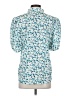Finley 100% Cotton Blue Short Sleeve Blouse Size XS - photo 2
